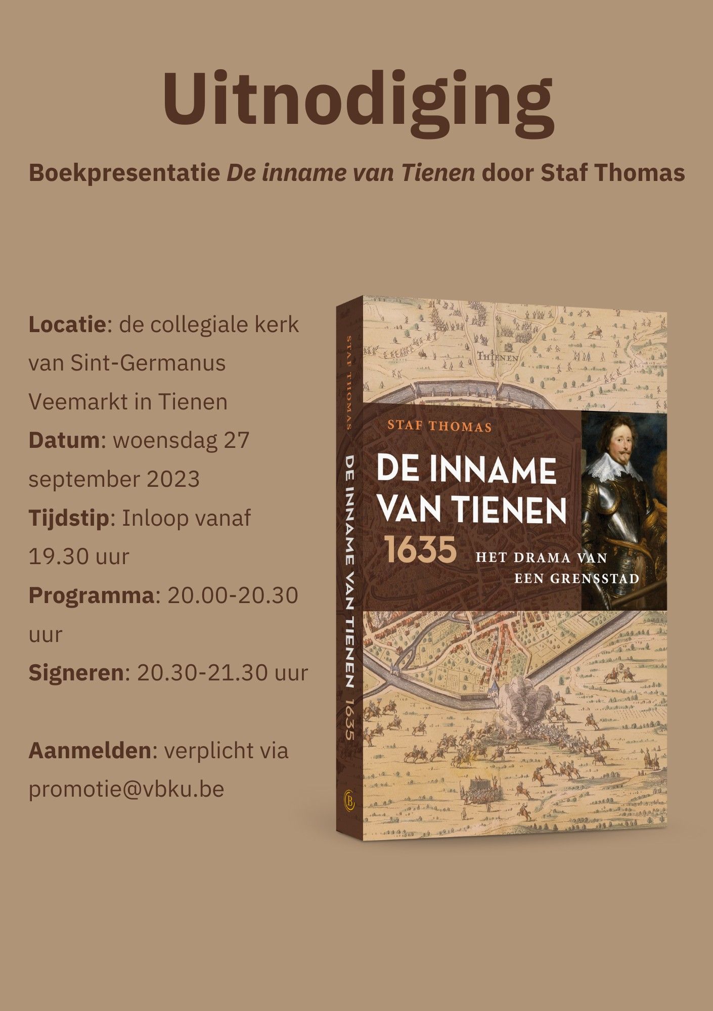Book presentation "De inname van Tienen"