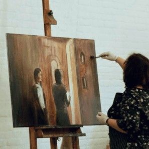 Opening of an exhibition by the De Pelicaen art group and other artists