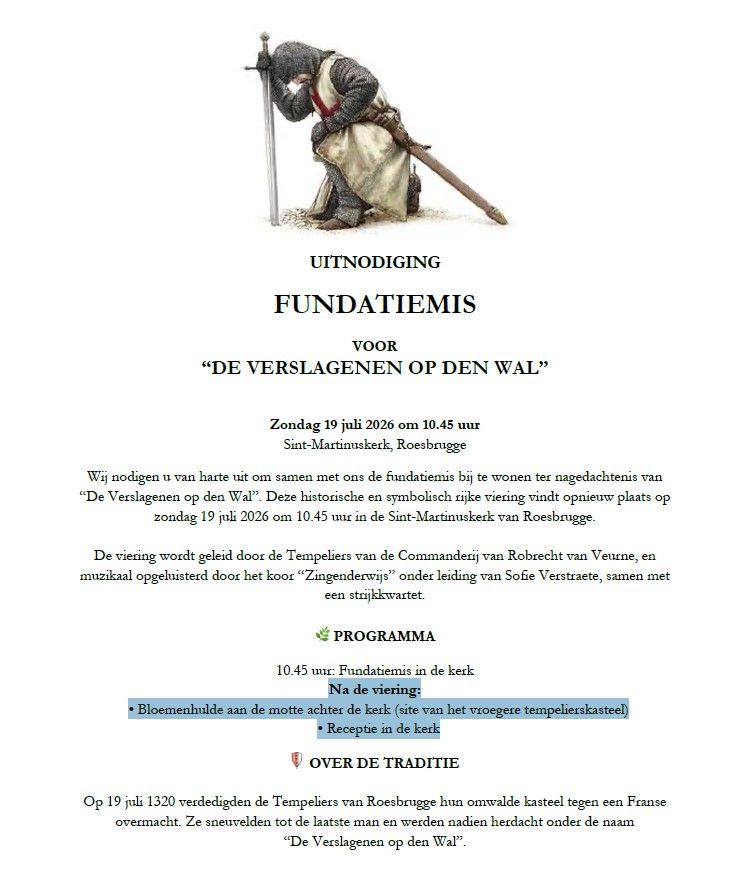 Fundatiemis voor de Gevallenen op den Wal