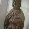 Oak statue of the patron saint of the church