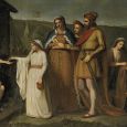 Gemälde, die aus dem Leben der Heiligen Begge erzählen